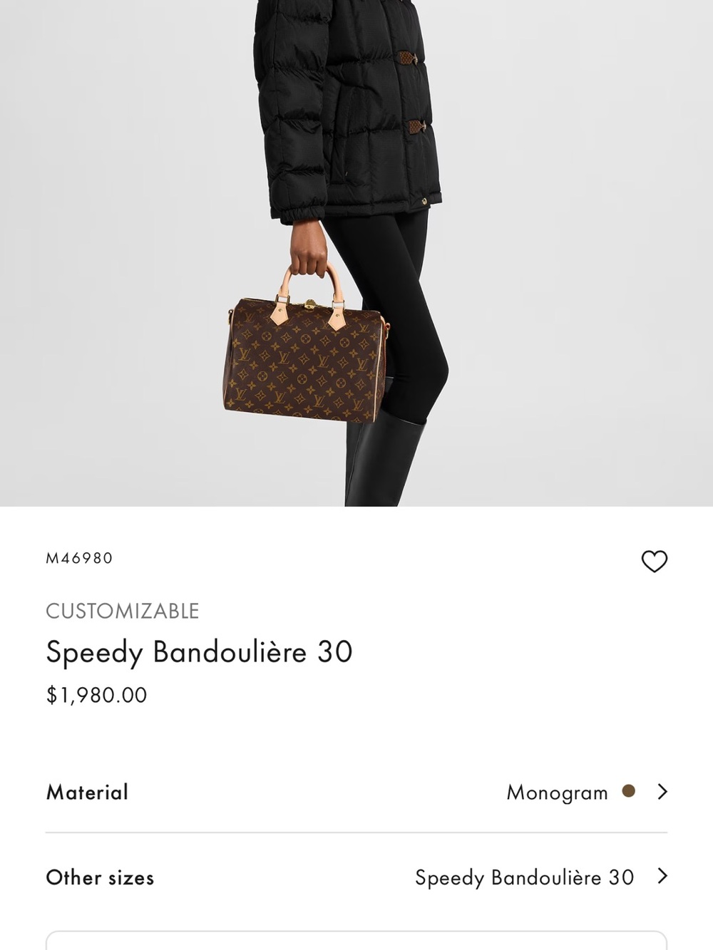 Louis Vuitton Monogram Speedy Bandoulière 30 - Brown with Natural Leather